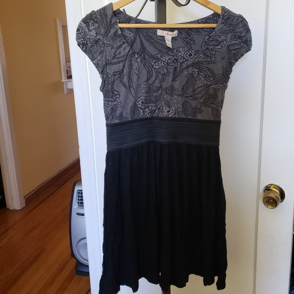 American Rag Floral Top Black Dress Size M